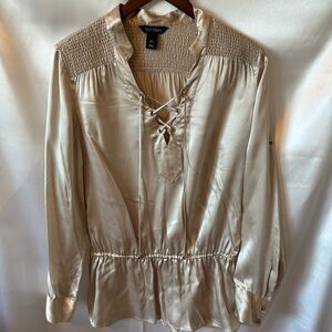 White House Black Market Satin Blouse